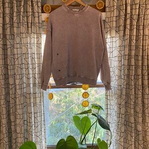 FP Distressed Lavender Crewneck Sweatshirt